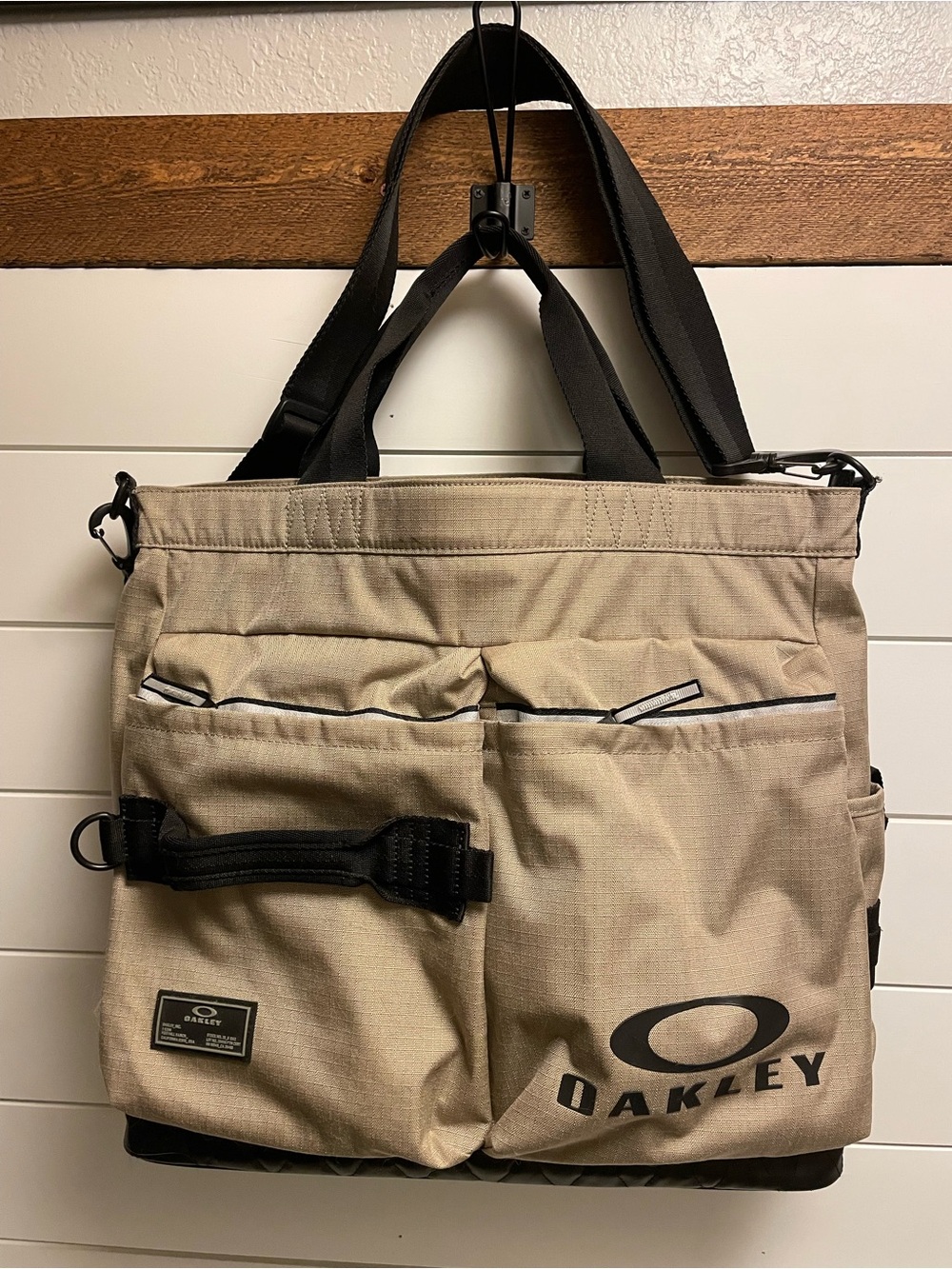 Oakley Tan Messenger Bag with Black Straps